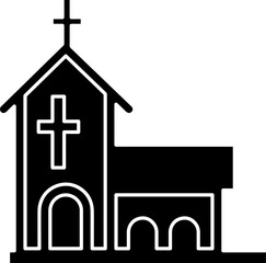 Church bulding line icon set. Icons of christian religion. Flat style.eps