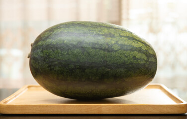 fresh watermelon in a living room