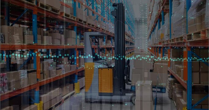 Animation of financial graphs over warehouse