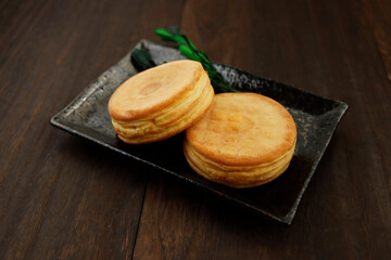 Imagawayaki a Japanese sweet on the table