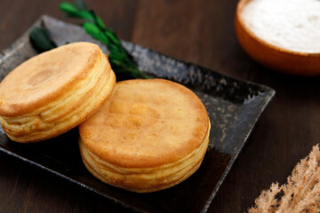 Imagawayaki a Japanese sweet on the table