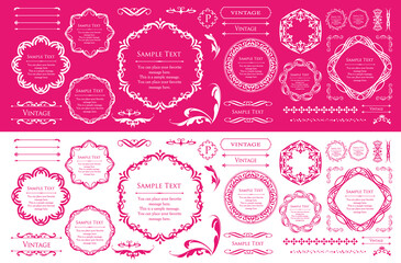 オシャレなフレーム。デザインテンプレート。ゴージャスな額のセット。