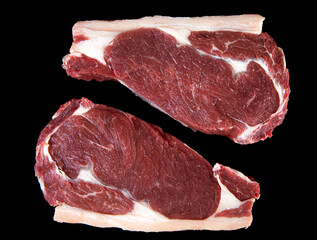 prime meat beef  with black background