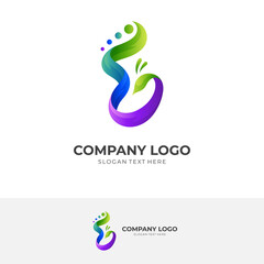 Fototapeta premium letter E peacock logo concept, letter E and peacock combination logo with 3d colorful style