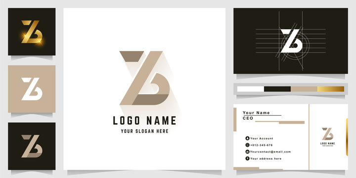 Letter Zb or ZLb monogram logo