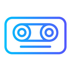 video tape gradient icon