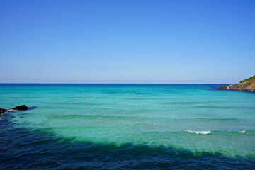 Fototapeta premium beautiful seascape with clear bluish water