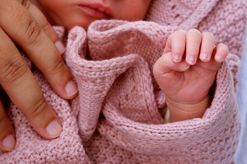 Macro shot of baby detail