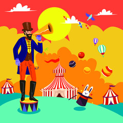 Circus acrobatic carnival festival fun colourfull party