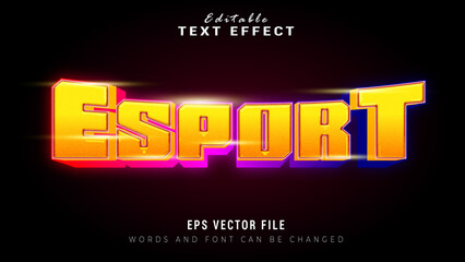 Esport editabel vector text effect