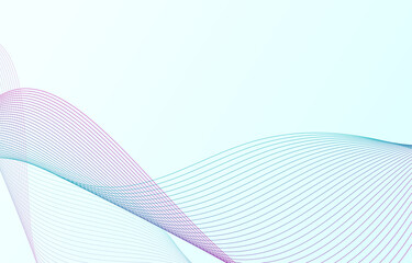 Fototapeta premium Abstract background, line wave element, sound spectrum equalizer wallpaper, vector futuristic particle technology illustration.