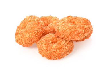 Deep Fried Shrimp Cakes on white background