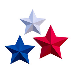 American independence day icon 3d illustration