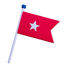 American independence day icon 3d illustration