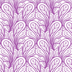 Ethnic style abstract doodles seamless pattern.