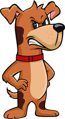 Cartoon style cute dog. Colorful illustrations for all kinds of designs. isolated on a white background