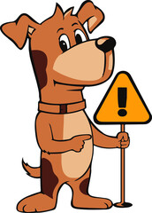 Cartoon style cute dog. Colorful illustrations for all kinds of designs. isolated on a white background