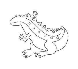 dinosaur doodle isolated vector illustration