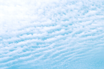 White cloudy on vast bright blue sky scenic nature background