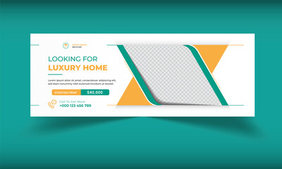 Looking for luxury home green yellow stylish social media cover