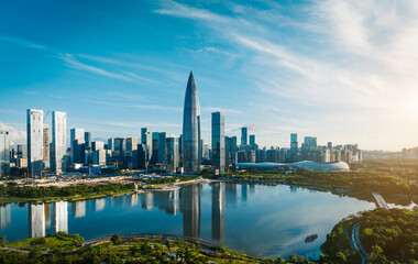 Obraz na płótnie Canvas Aerial view of landscape in Shenzhen city,China