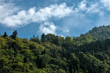 clouds in the mountains