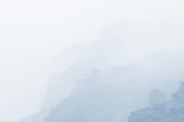 clouds over the mountains