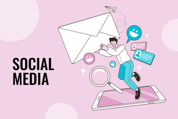 illustration of a person with a letter