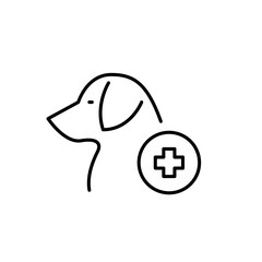Pet healthcare icon. Pixel perfect, editable stroke line