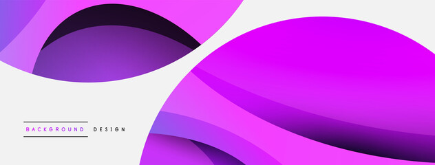 Creative geometric wallpaper. Minimal abstract background. Circle and wave composition vector illustration for wallpaper banner background or landing page