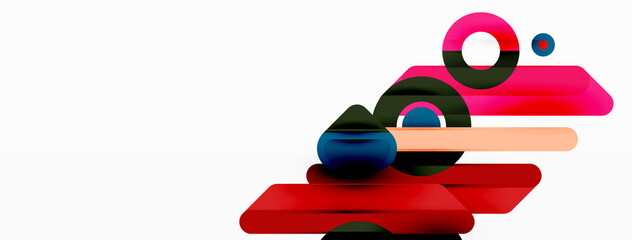 Lines geometric background. Stripes and rings composition business template for wallpaper, banner, background or landing