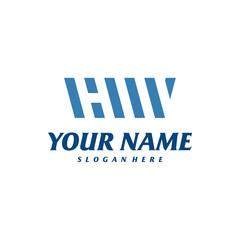 Fototapeta premium Letter HMV Logo Design Template. Initial HMV logo concept vector. Emblem, Creative Symbol, Icon