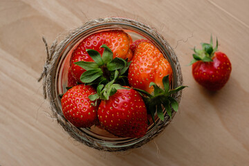strawberries in a basket
