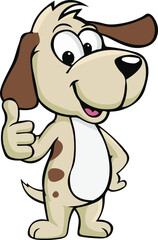 Cartoon style cute dog. Colorful illustrations for all kinds of designs. isolated on a white background