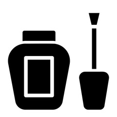 nail polish glyph icon