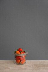strawberries in a basket