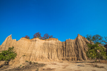 Beautiful weird looking natural structures of Kok Sua(Tiger’s Den) in Si nan National Park,Na Noi...