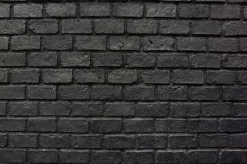 Texture of the black brick walls for background                                                                                                                          