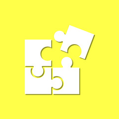puzzles pieces game to idea solution