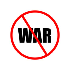 Stop war sign Ukraine and Russia war, illustration.