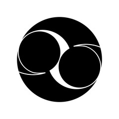 巴紋・二つ折り巴（ふたつおりともえ）