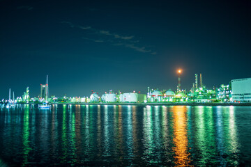 四日市コンビナートの夜景