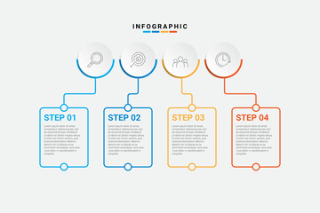 infographic design with icons and 4 options or steps. infographics for business