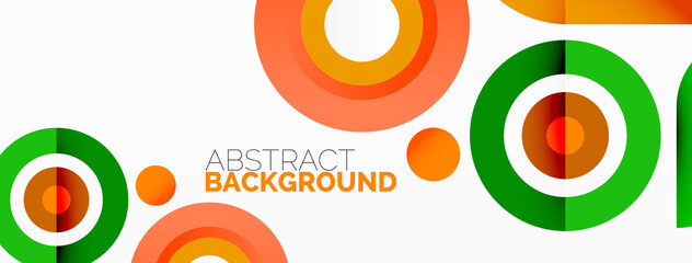 Rings and circles geometric abstract background for wallpaper, banner, backdrop