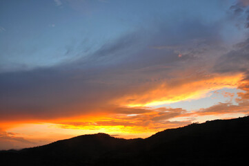 sunrise over the mountains