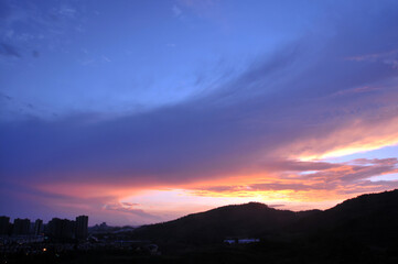 sunrise over the mountains