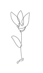 Flower One Continuous Line
