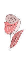 Flower One Continuous Line