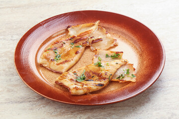 Grilled squid with unagi sauce