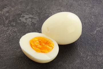 Boiled chicken egg for breakfast